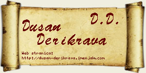 Dušan Derikrava vizit kartica